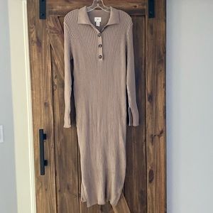 NWOT H&M Tan Bodycon Knit Dress
